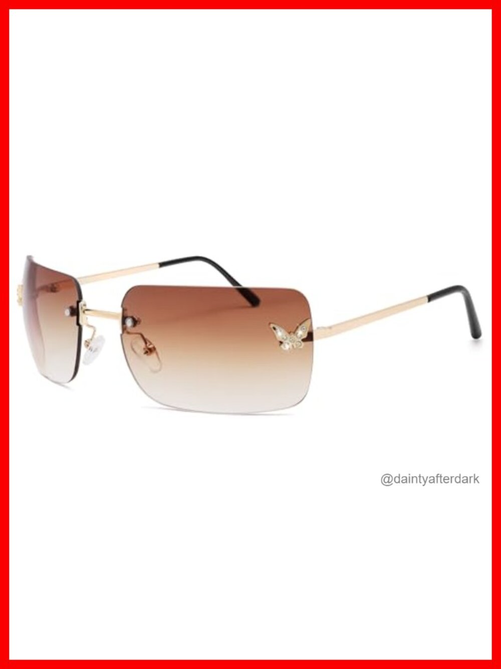 Rimless Y2K Sunglasses - Trendy 2000s Rave Shades UV Protection